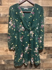Cupshe Medium Green Floral Dress Womens