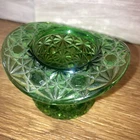 Fenton Daisy And Button Emerald Green Top Hat Irish