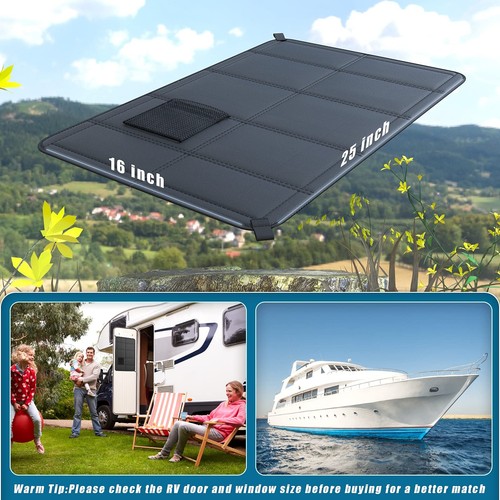 RV Door Window Shade 25''x16'', Foldable Magnetic RV Sun Shade Waterproof Oxf... - Picture 3 of 7