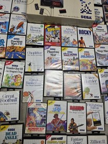 SEGA Master System 3D Glasses and 65 Game  Collection MUST SEE!!