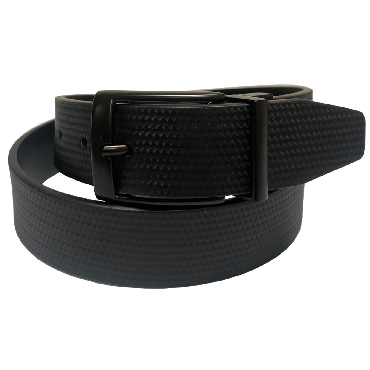Men's Reversible Textured/smooth Belt, Medium (34-36") Black