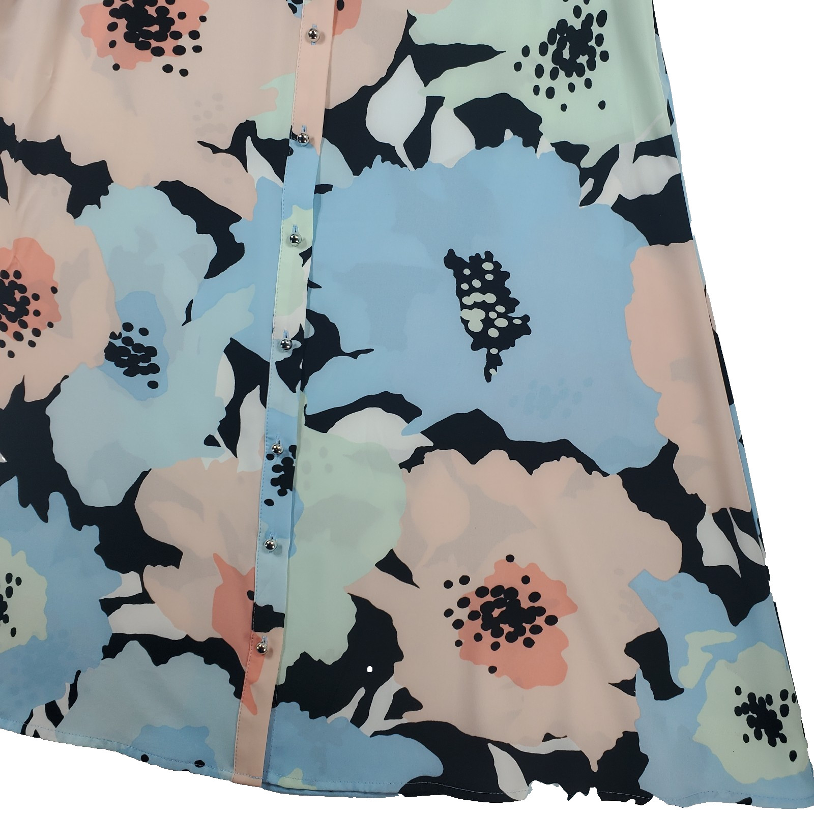 Calvin Klein Dress Women's size 10 Multicolor Flowy Button Up Tank Sleeveless thumbnail 3