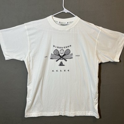VTG Wimbledon AELTC T Shirt Mens M (Fits L) White Tennis Kent Curwen