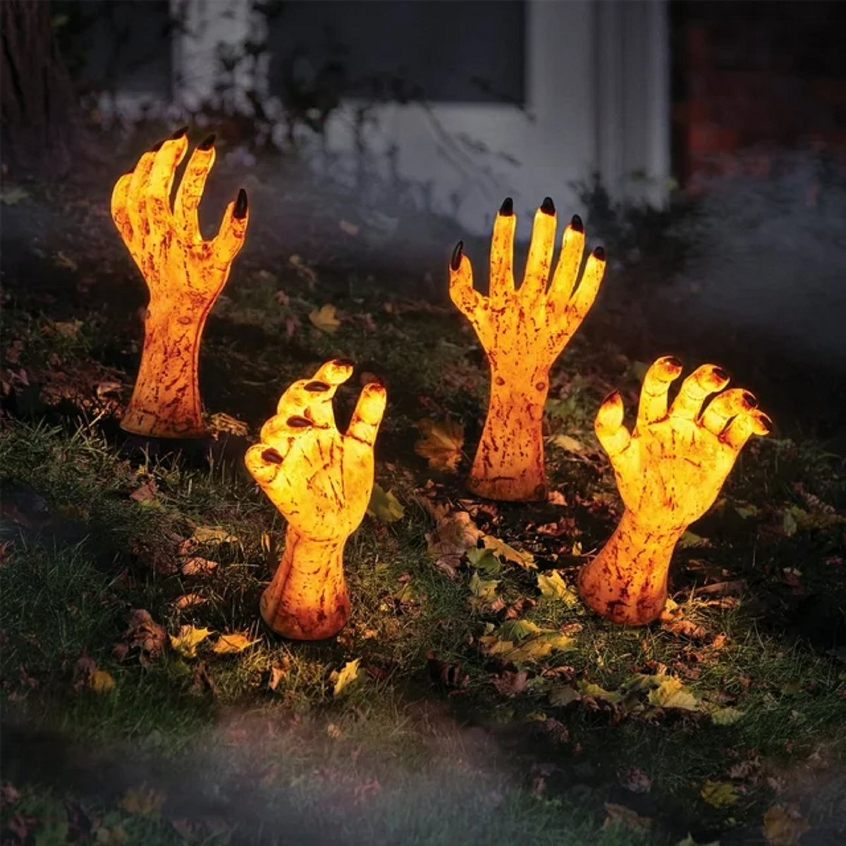 Zombie Hand Stake Lights, Set of 4 | eBay
