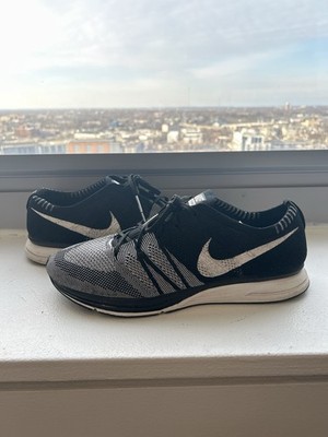 Nike Flyknit Trainer 2018 OG YeKnits Black Oreo AH8396-005 Racer Men\'s Size 13 Nike Flyknit Trainer OREO WHITE BLACK ORCA YEKNIT RACER  main image 2