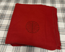 Vintage Pan Am Airline Passenger Blanket Wool Blend Globe Logo Jet Age Aviation