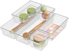 Makeup organizer drawers Storage Bins set clear plastic Vanity Acrylic cosmetic