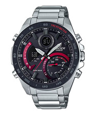 CASIO EDIFICE ECB-900DB-1ADR Men's Black Red Analog Digital Bluetooth Solar 100M