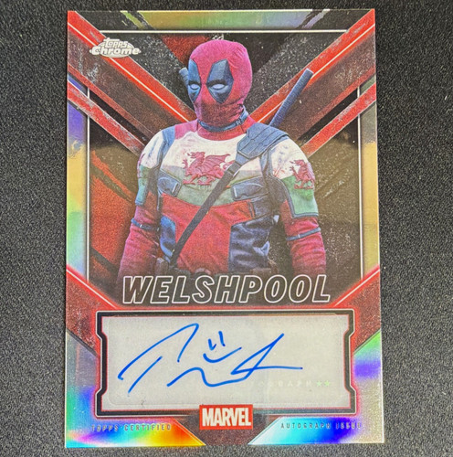Topps 2025 Deadpool Chrome Deadpool & Wolverine Welshpool Auto TC-PM Paul Mullin