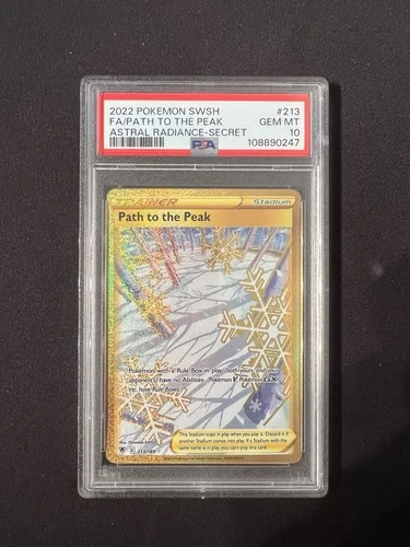 Path to the Peak (Secret) 213/189 Swsh10: Astral Radiance Holo PSA 10