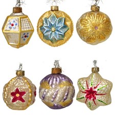 Cody Foster Treasured Heirloom Ornaments/6 Tree Ornament Set Vintage Style