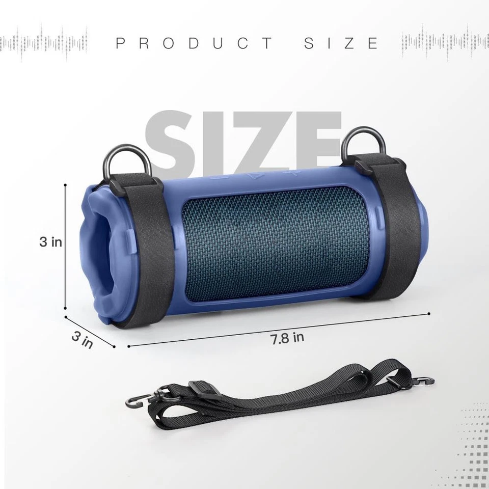 Funda protectora de silicona portátil para altavoz de viaje JBL FLIP 7 Bluetooth Foto 3 de 4