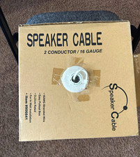 Speaker Cable 16 AWG 2-Conductor Stranded Wire 500 ft Pullout Box Raw Ends