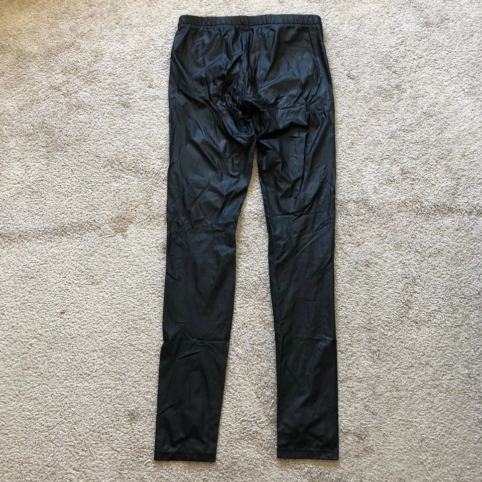 Pantalones Pittell para mujer Theyskens Theory talla M cuero sintético negro $240 Foto 3 de 4