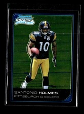 Santonio Holmes RC: 2006 Bowman Chrome Rookie Card #227. rookie card picture