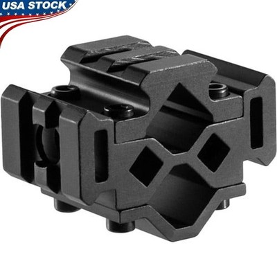 Double Rifle Barrel Mount Tri-Rail Picatinny 2 Sections Tactical Accessory Mount