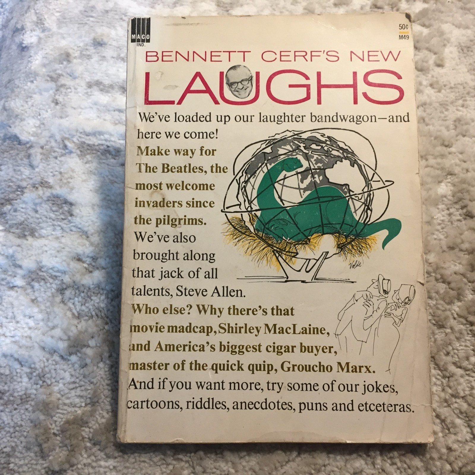 Bennett Cerf's New Laughs Bennett Cerf 1962 Maco Magazine Corp Humor Paperback
