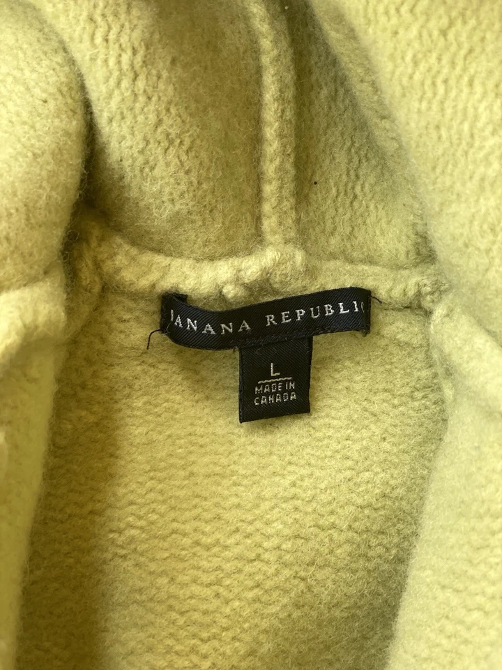 Suéter Vintage Banana Republic 100% Lana Verde Claro Botón Palanca L Y2K Niños Foto 3 de 4