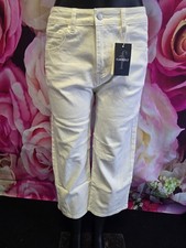 Nwt Flamingals Straight Leg White Jeans Size Medium 264458 26 Inseam