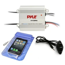 Pyle Auto 2-Channel Bridgeable Marine Amplifier - 200 Watt RMS 4 OHM Full Range