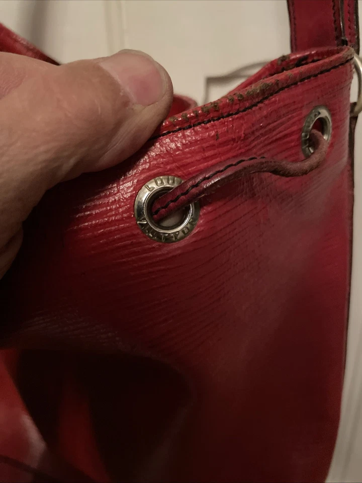 Sac Seau Noé Couleurs Rouge Louis Vuitton Vintage - Photo 3/4