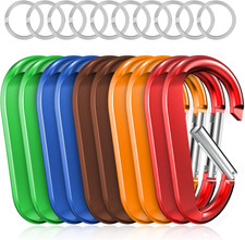 3" Aluminum Carabiner D Ring, Caribeener Clips, Spring Snap Hook for Keychain Cl