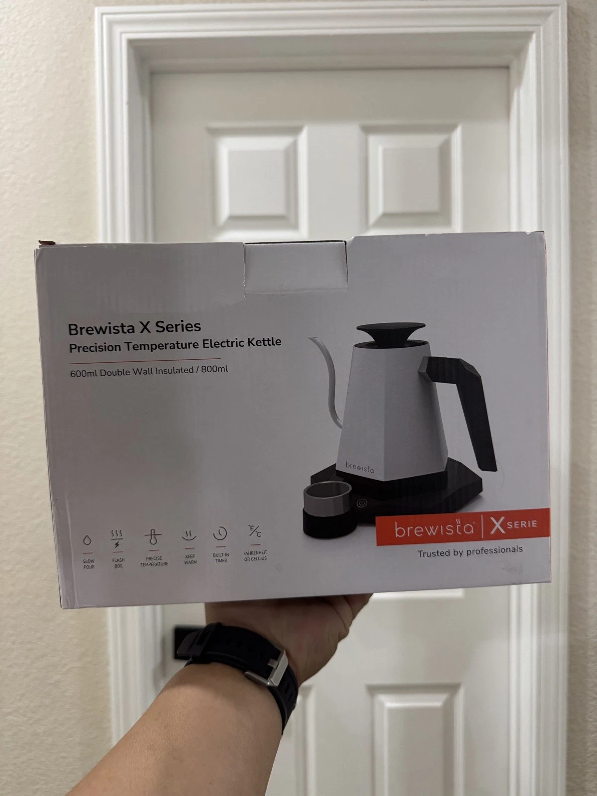 X Series 0.8L Gooseneck Variable Kettle - White