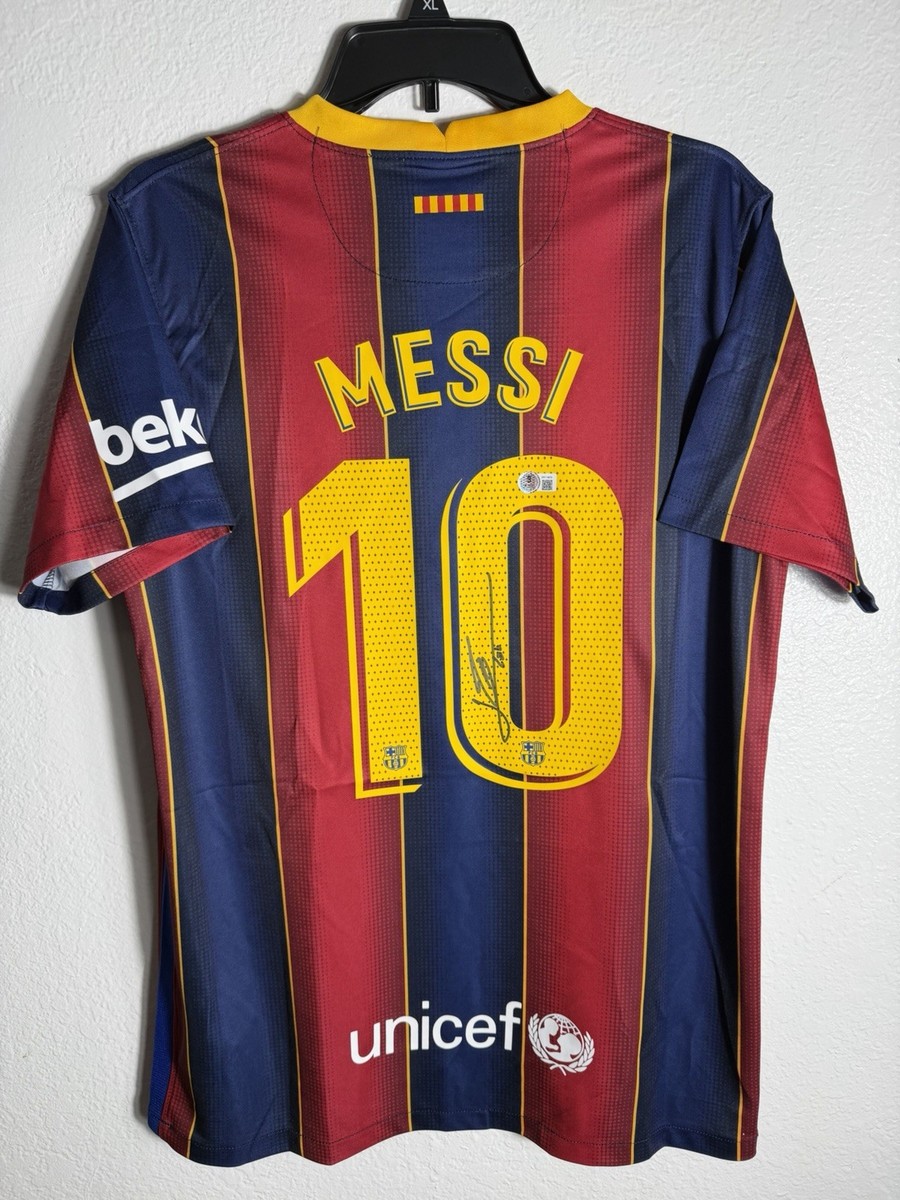 Lionel Messi Signed Barcelona Jersey Beckett Witness BAS COA Auto