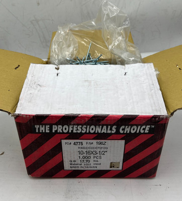 (QTY 1000) Professional Choice 196Z Phillips Bugle Head Screw 10-16 x 3-1/2''