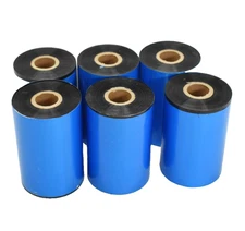 Thermal Transfer Ribbon 4-3/8" 1" Core Lot of 6 Rolls 110mm x 450m Ribbon