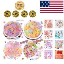 120 Colorful Kawaii Resin Slime Charms - Cute Mini Flatback Animal DIY Supplies
