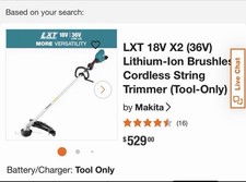 Makita LXT 18V X2 (36V) Brushless Cordless String Trimmer, Steel Shaft