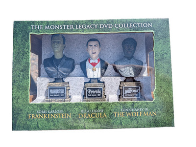 The Monster Legacy Collection Büste | Dracula Frankenstein Wolf Man | Ohne DVDs