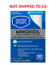 Minoxidil 5 Foam Hair Regrowth Treatment Men 4 Pack 120 Day Supply Unscented