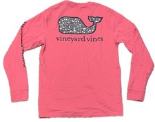 Vineyard Vines Youth Girls Medium Pink Long Sleeve Floral Whale T Shirt