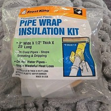 Frost King SP41X Kit di isolamento per tubi in plastica fibra di vetro 3 pollici x 25 piedi R-1,6