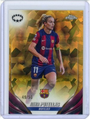 2023 TOPPS CHROME SAPPHIRE WOMENS UEFA CHAMPIONS LEAGUE GOLD ALEXIA PUTELLAS /50