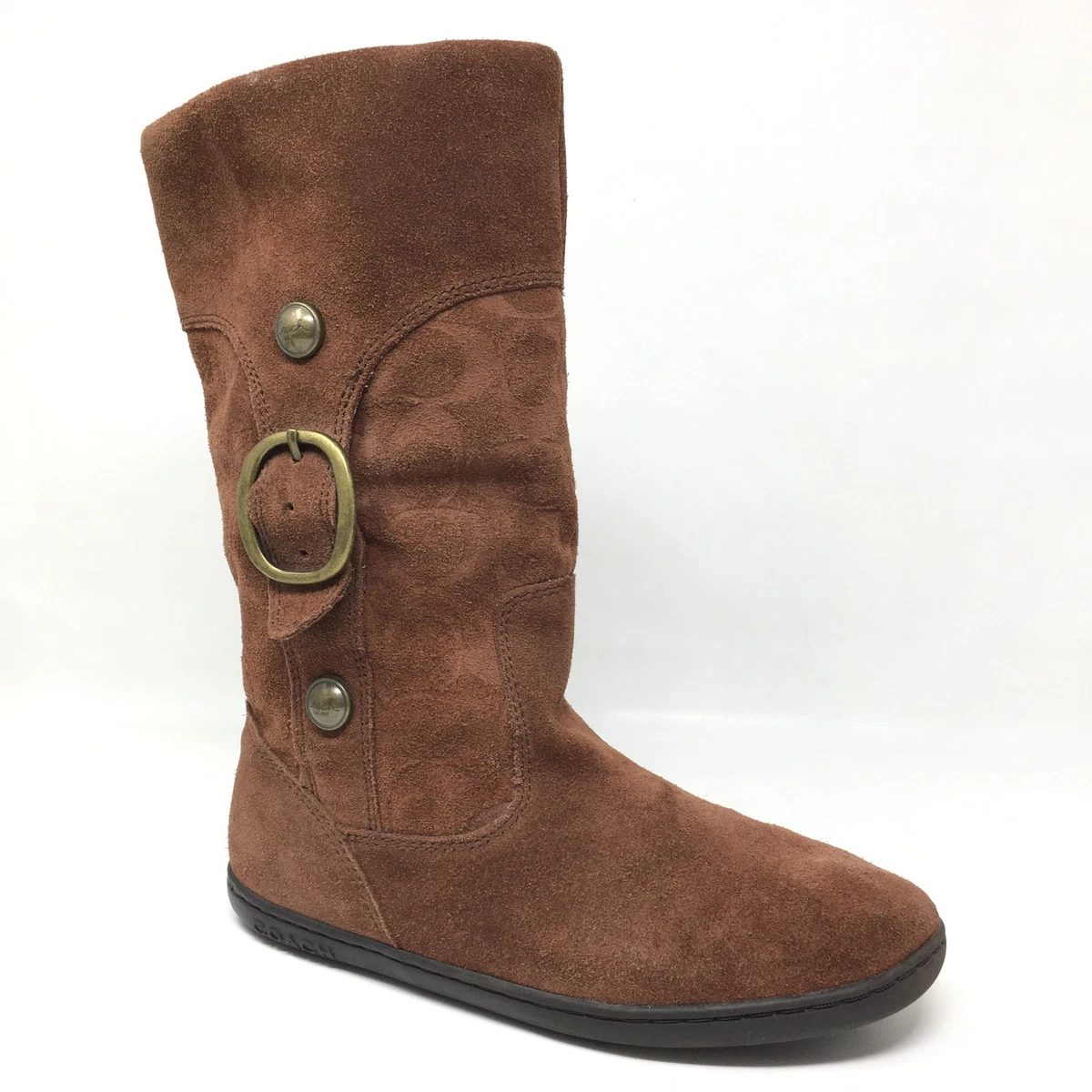 Coach Flat (Under 1 in) Suede Boots for Women for sale | eBay display picture 1