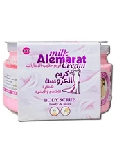 MILK ALEMARAT CREAM-BODY SCRUB ‏Lighten and Smooth Body and Skin 250 gm