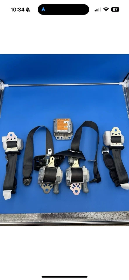 09-11 INFINITI G37 Convertible LH RH CINTURÓN DE SEGURIDAD DELANTERO Y TRASERO Cinturones de seguridad OEM Foto 3 de 4