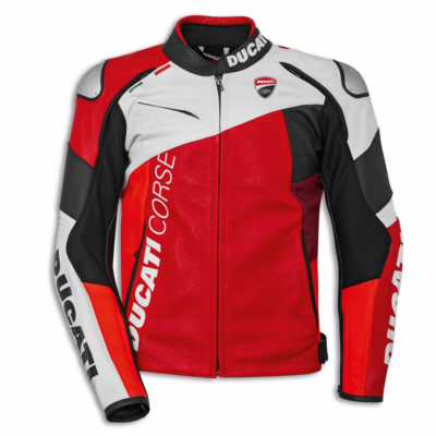 Ducati Dainese Corse C6 Leather Jacket Perf. Red White New | eBay