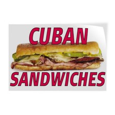 Decal Stickers Cuban Sandwiches Advertising Printing C Vinyl Store Sign Label