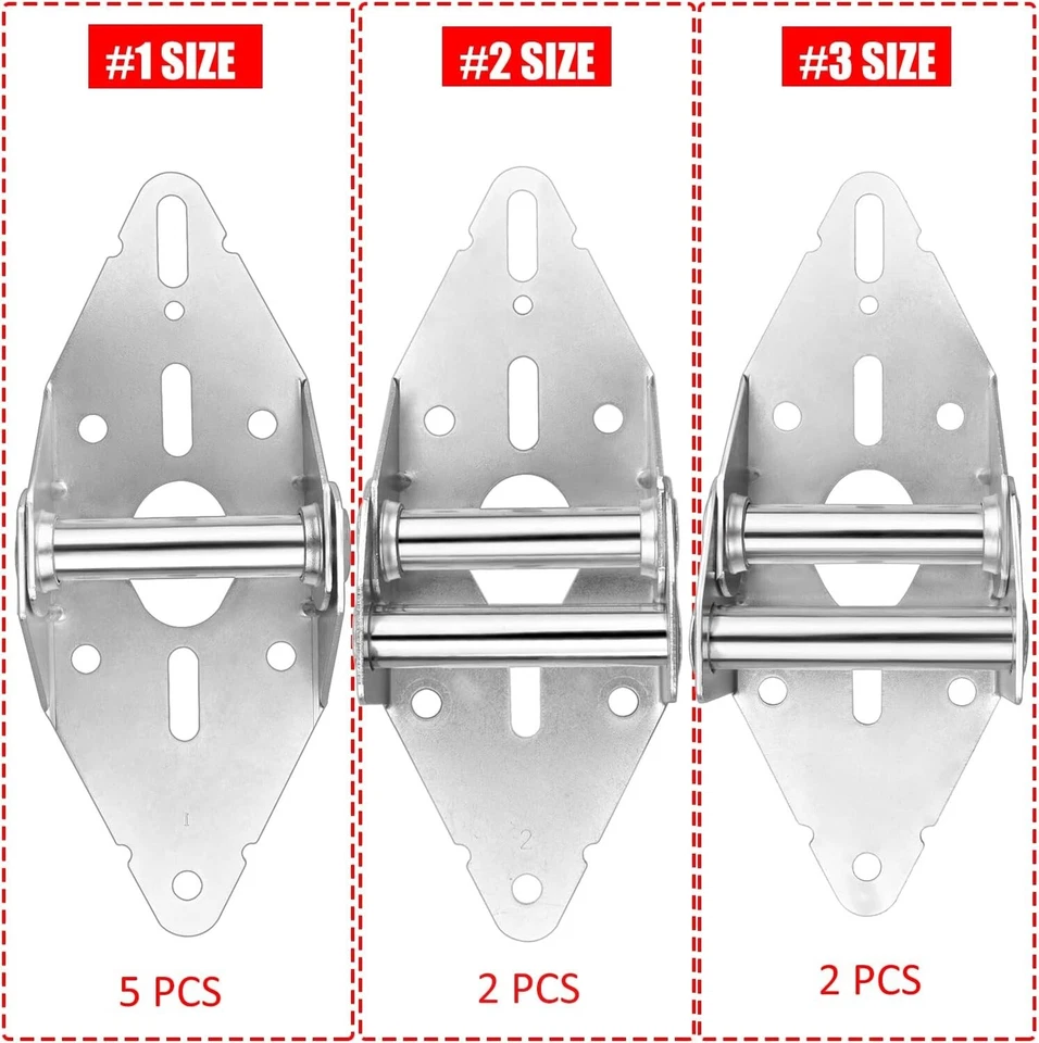 高级车库门滚轮/铰链/顶部支架/钢丝绳套件适用于7英尺高门 — 第 4/4 张图片