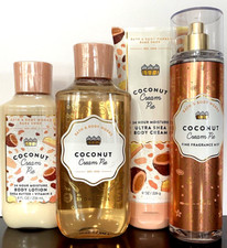 Bath Body Works Lot of 4 COCONUT CREAM PIE Lotion/Shower Gel/Mist/Body Cream