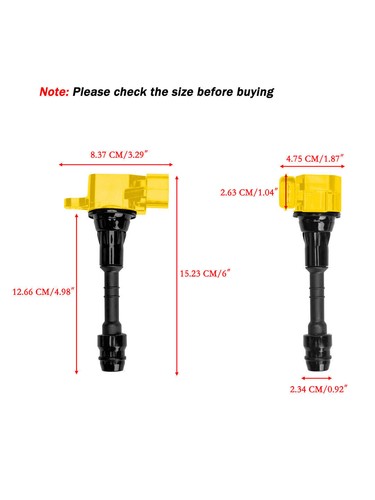 6PC High Performance Ignition Coil for Nissan Altima Frontier Maxima Quest UF349 - Picture 4 of 12