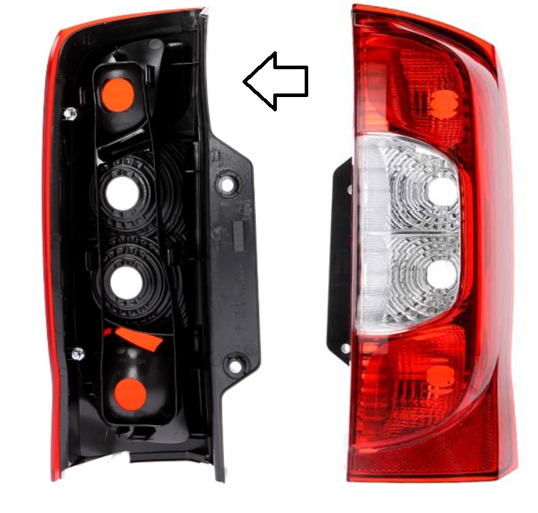 Feu arriere droit Fiat Qubo Fiorino pour resoudre infiltration eau et fissure