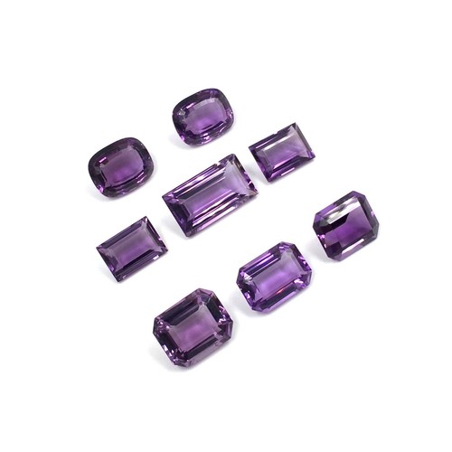 Konvolut von 82.95ct 8 Stück lila Amethyst Carat facettierte Steine 16x12 17x12 - Bild 1 von 16