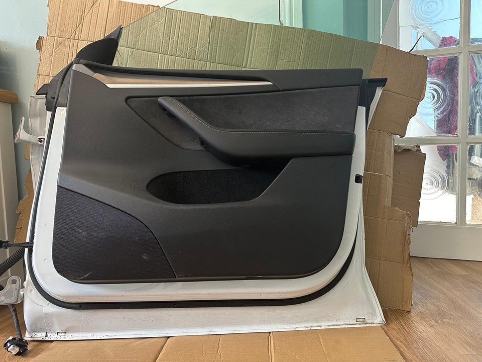 Tesla Model Y Long Range AWD 5YJY Driver Side Front Right Door White