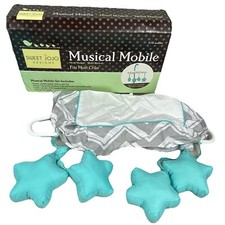 Sweet JoJo Designs Musical Mobile Stars Blue White Baby 0-5 Months Nursery Decor