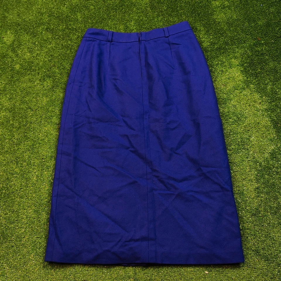 Vintage Rock Damen 42 Blau Lang Wollmischung Klassisch Einfarbig Freizeit Lad... - Bild 1 von 4